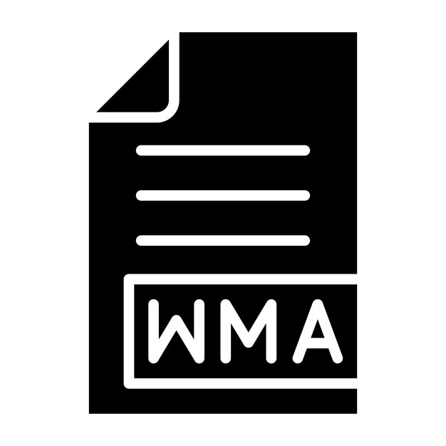 WMA Vector Icon Design Illustration