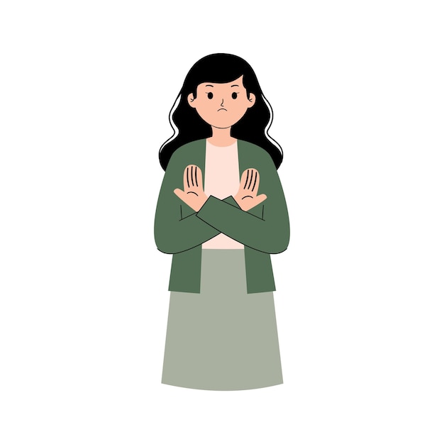Woman with no sign