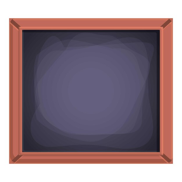 wood frame chalkboard icon cartoon of wood frame chalkboard vector icon for web design isolated on white background