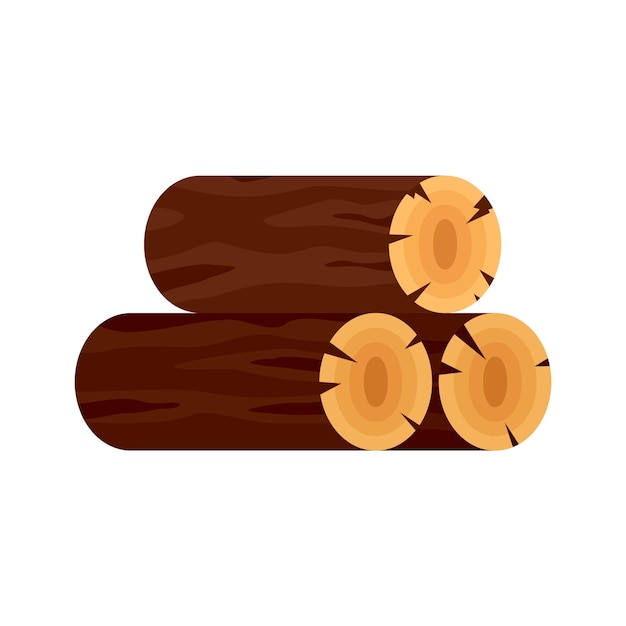 Wood stack icon Flat illustration of wood stack vector icon for web design