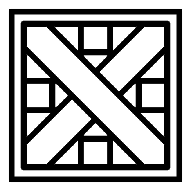 Wooden Box Icon Style