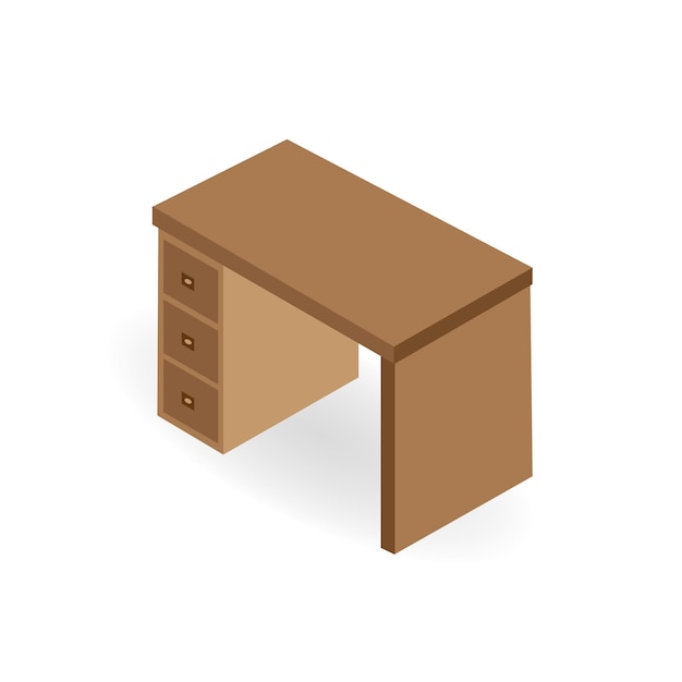 wooden desk 3d