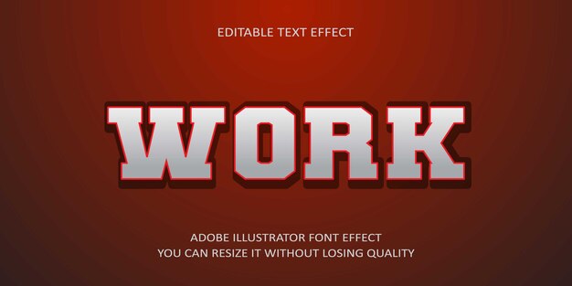 Work editable text Effect