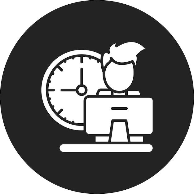 Work Time icon vector image Can be used for Time and Date