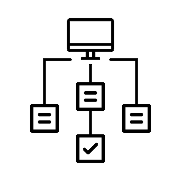 Workflow Line Illustration