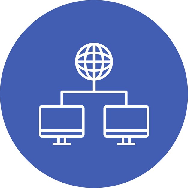 worldwide network icon vector image can be used for web hosting