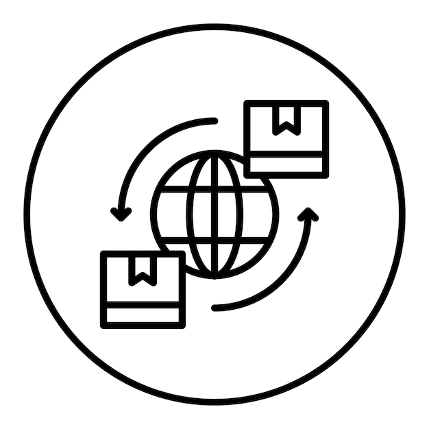 Worldwide Shipping icon vector image Can be used for Warehouse