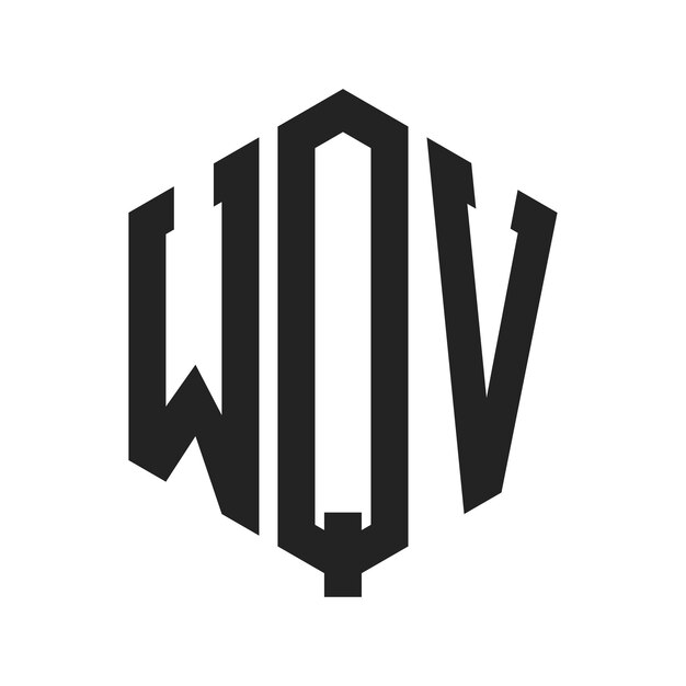 WQV Logo Design Initial Letter WQV Monogram Logo using Hexagon shape