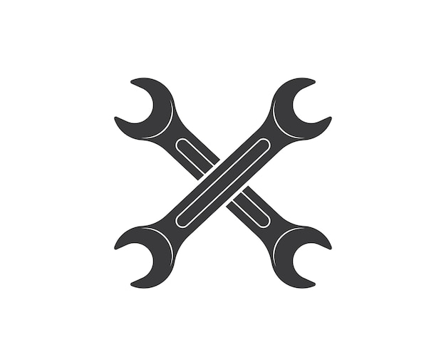 wrench vector illustration and icon of automotive repair