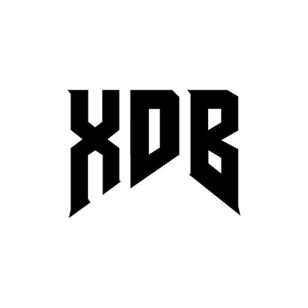XDB letter logo design for technology company XDB logo design black and white color combination XDB logo XDB vector XDB design XDB icon XDB alphabet XDB typography logo design