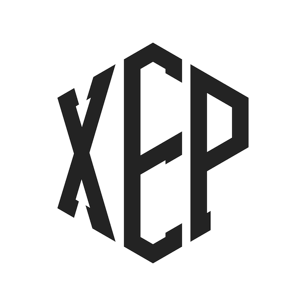 XEP Logo Design Initial Letter XEP Monogram Logo using Hexagon shape