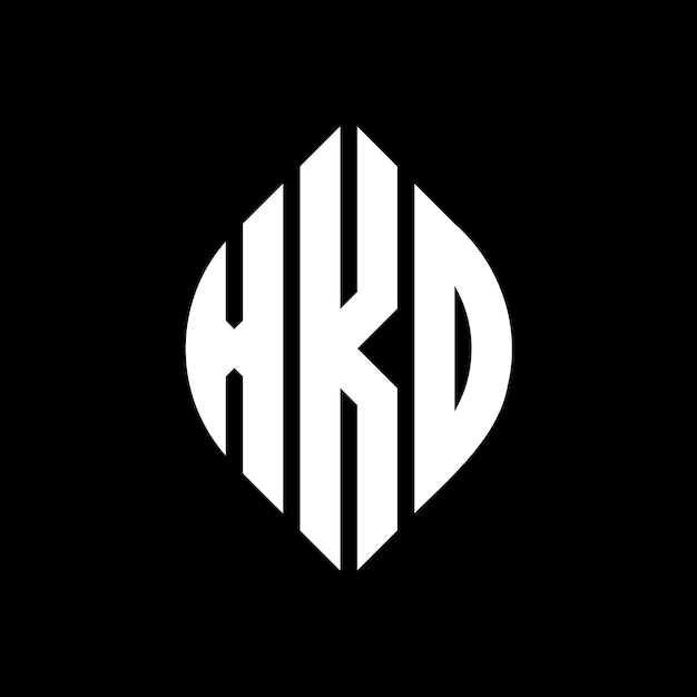 XKD circle letter logo design with circle and ellipse shape XKD ellipse letters with typographic style The three initials form a circle logo XKD Circle Emblem Abstract Monogram Letter Mark Vector