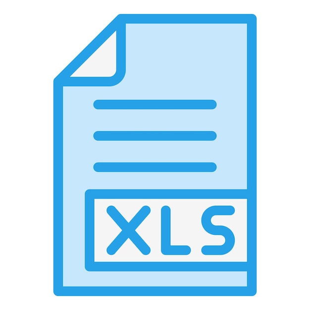 XLS Vector Icon Design Illustration