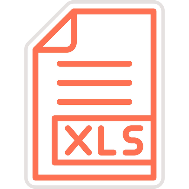 XLS Vector Icon Design Illustration