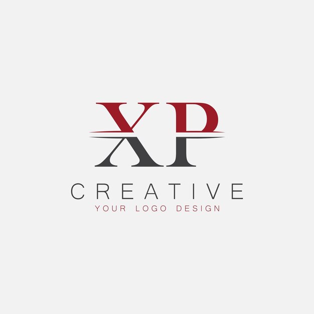 XP initial monogram with letter creative logo