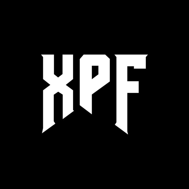 XPF letter logo design for technology company XPF logo design black and white color combination XPF logo XPF vector XPF design XPF icon XPF alphabet XPF typography logo design