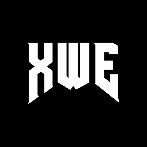 XWE letter logo design for technology company XWE logo design black and white color combination XWE logo XWE vector XWE design XWE icon XWE alphabet XWE typography logo design