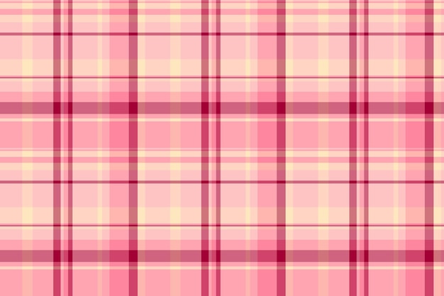 yard plaid fabric textile bandana background tartan seamless warm texture vector check pattern in red and light colors