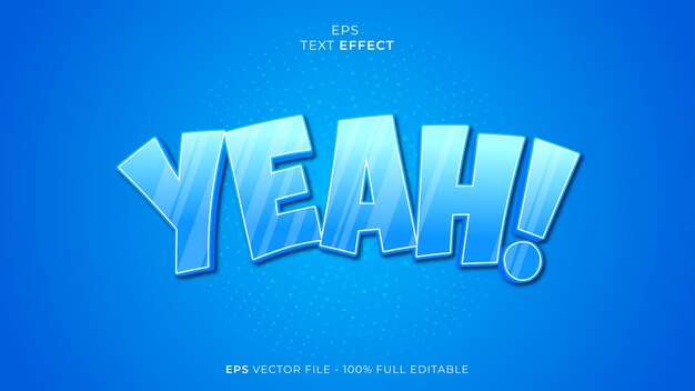 yeah editable text effect font