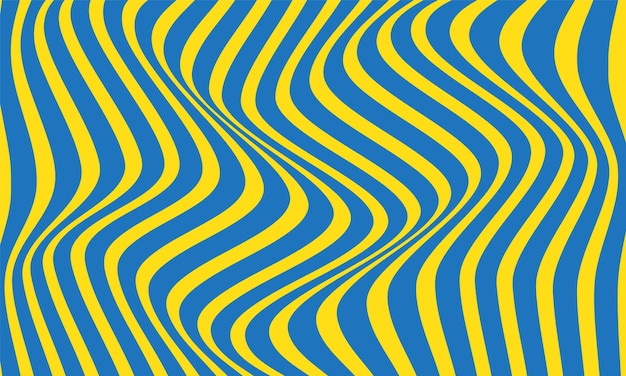 yellow and blue waves in a blue sky