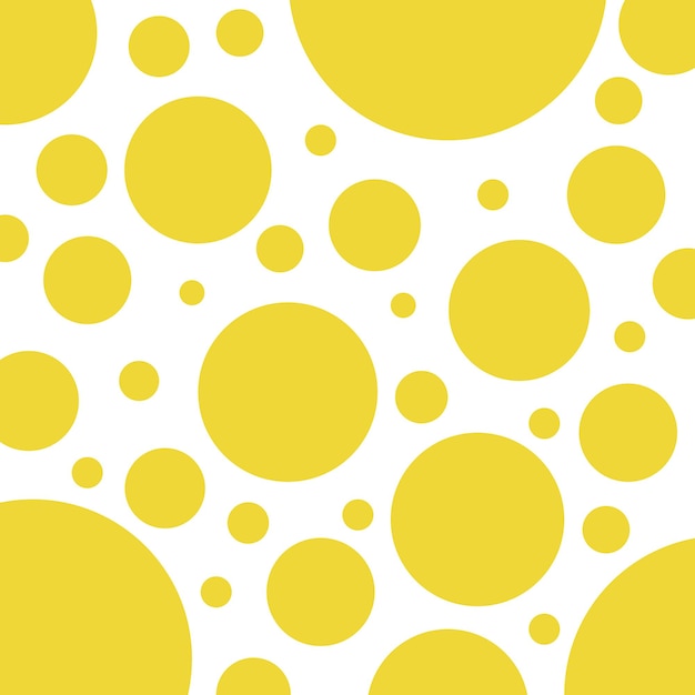 Yellow Circle Pattern Polka Dots