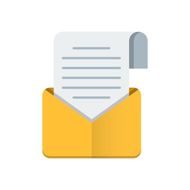 yellow envelope with a letter in it