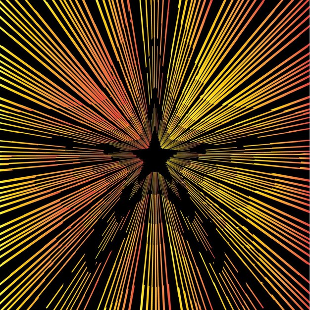 Yellow glowing stars abstract vector background Gold five rays stars luxury sunburst banner backdrop vector illustration