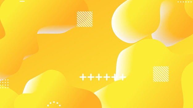 yellow gradient dynamic fluid shapes abstract background
