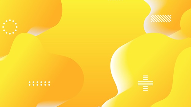 yellow gradient dynamic fluid shapes abstract background