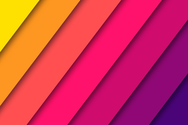 yellow, orange, pink, and purple diagonal papercut striped vector background. 3d paper cut stripes.