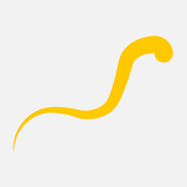 Yellow Organic Squiggle