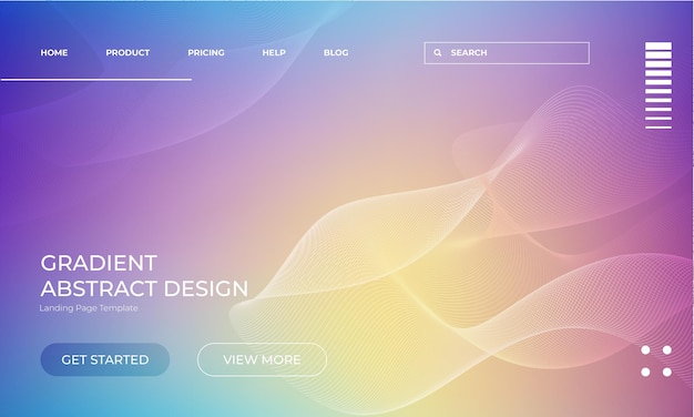 Yellow Purple and Blue Gradient Background for Landing Page Design