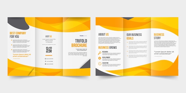 yellow set of flyer design layout for business abstract with color vector illustration on background