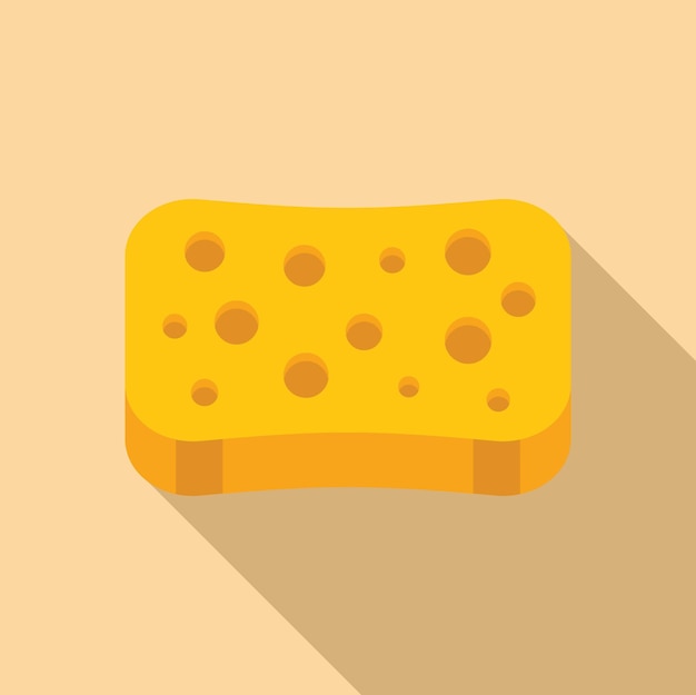 Yellow sponge for dishwashing creating long shadow