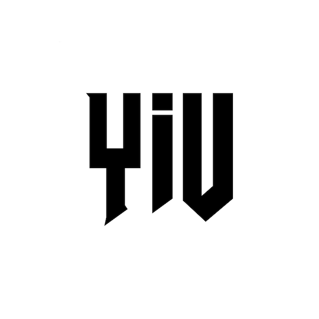 YIU letter logo design for technology company YIU logo design black and white color combination YIU logo YIU vector YIU design YIU icon YIU alphabet YIU typography logo design