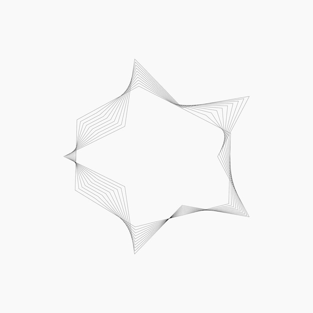 Yksittäinen musta wireframe-elementti