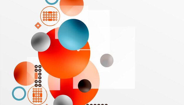 Ympyrät ja geometriset elementit abstraktina taustana