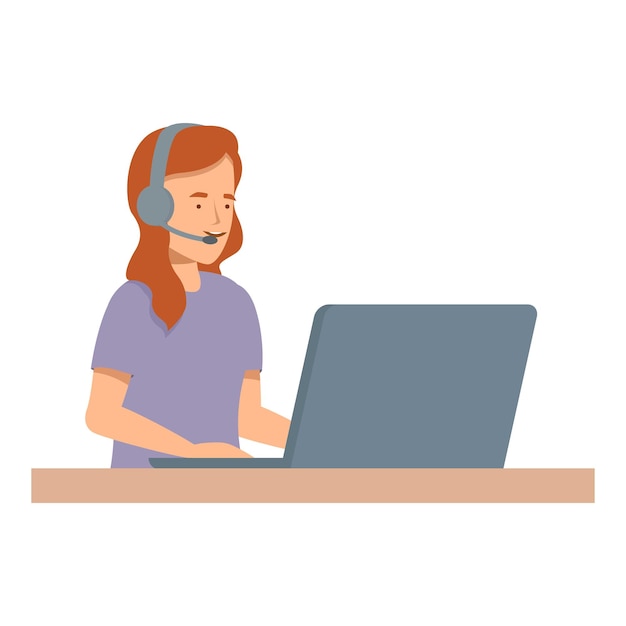 young woman is using a laptop computer while working remotely