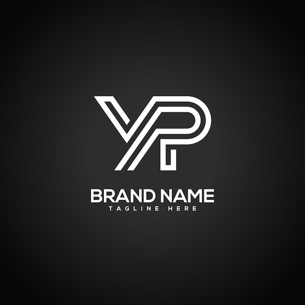 YP PY Modern Unique Letter Line Logo Design Initial Vector Symbol