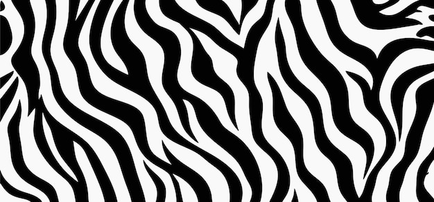 zebra print seamless pattern background or zebra stripes or skin fur texture vector