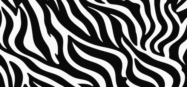 zebra print seamless pattern background or zebra stripes or skin fur texture vector