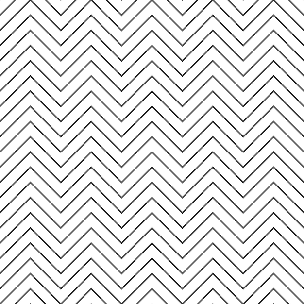 Zigzag thin ine seamless pattern Black horizontal zig zag vintage lines Geometric repeating stripes