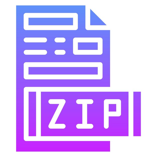 Zip File vector icon illustration of Web Hosting iconset