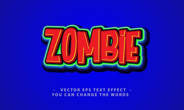 zombie text with effect illustration