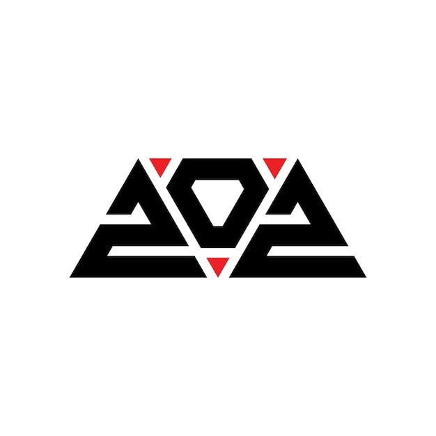 ZOZ triangle letter logo design with triangle shape ZOZ triangle logo design monogram ZOZ triangle vector logo template with red color ZOZ triangular logo Simple Elegant and Luxurious Logo ZOZ