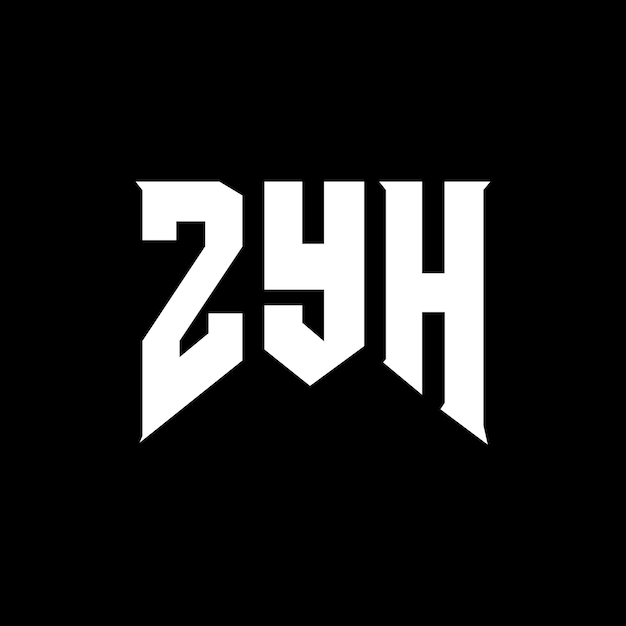 ZYH letter logo design for technology company ZYH logo design black and white color combination ZYH logo ZYH vector ZYH design ZYH icon ZYH alphabet ZYH typography logo design
