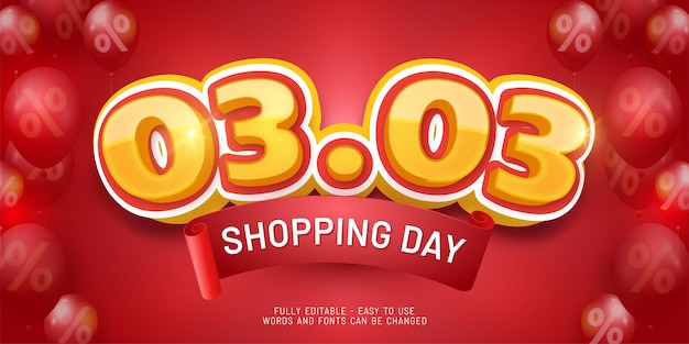 0303 Oferta specjalna wyprzedaży w dniu zakupów z efektem stylu 3D