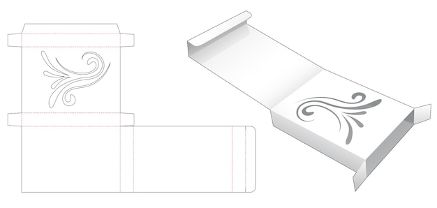 1-częściowe Pudełko Do Pakowania Detalicznego Z Szablonem Wycinanym Z Zakrzywioną Falą;