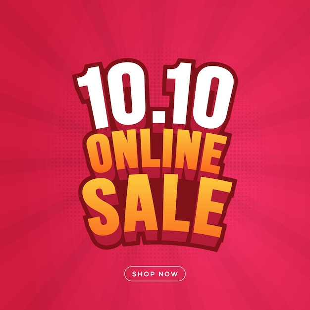 10.10 Dzień Zakupów Online Promocja Rabatu Na Baner