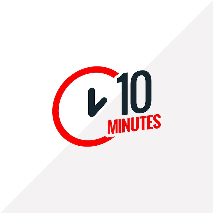 Wektor 10 minut do końca wyścigu z zegarem
